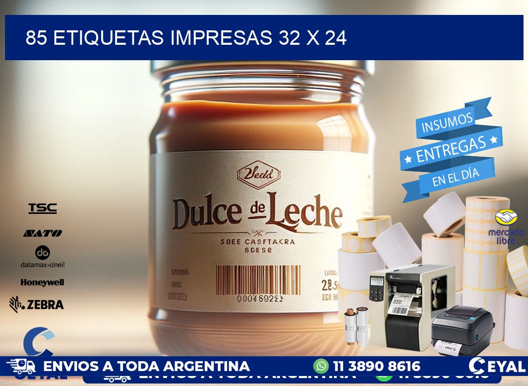 85 ETIQUETAS IMPRESAS 32 x 24