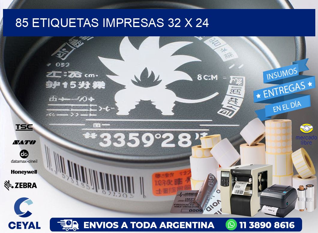 85 ETIQUETAS IMPRESAS 32 x 24