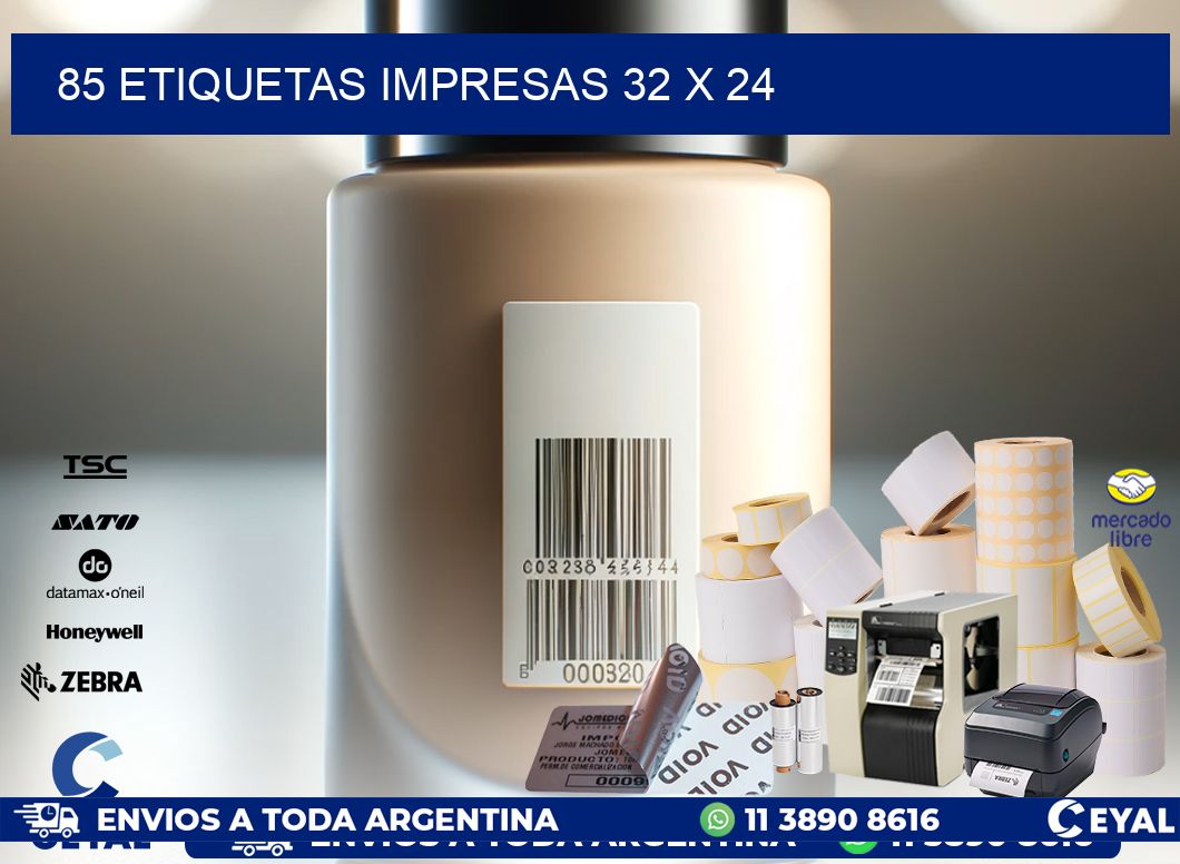 85 ETIQUETAS IMPRESAS 32 x 24