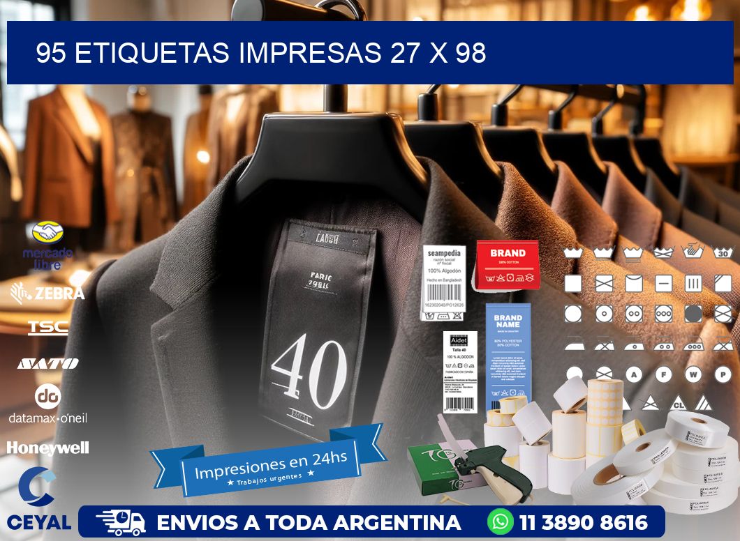 95 ETIQUETAS IMPRESAS 27 x 98