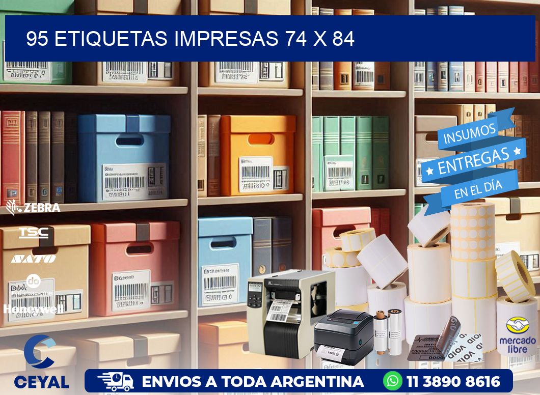 95 ETIQUETAS IMPRESAS 74 x 84