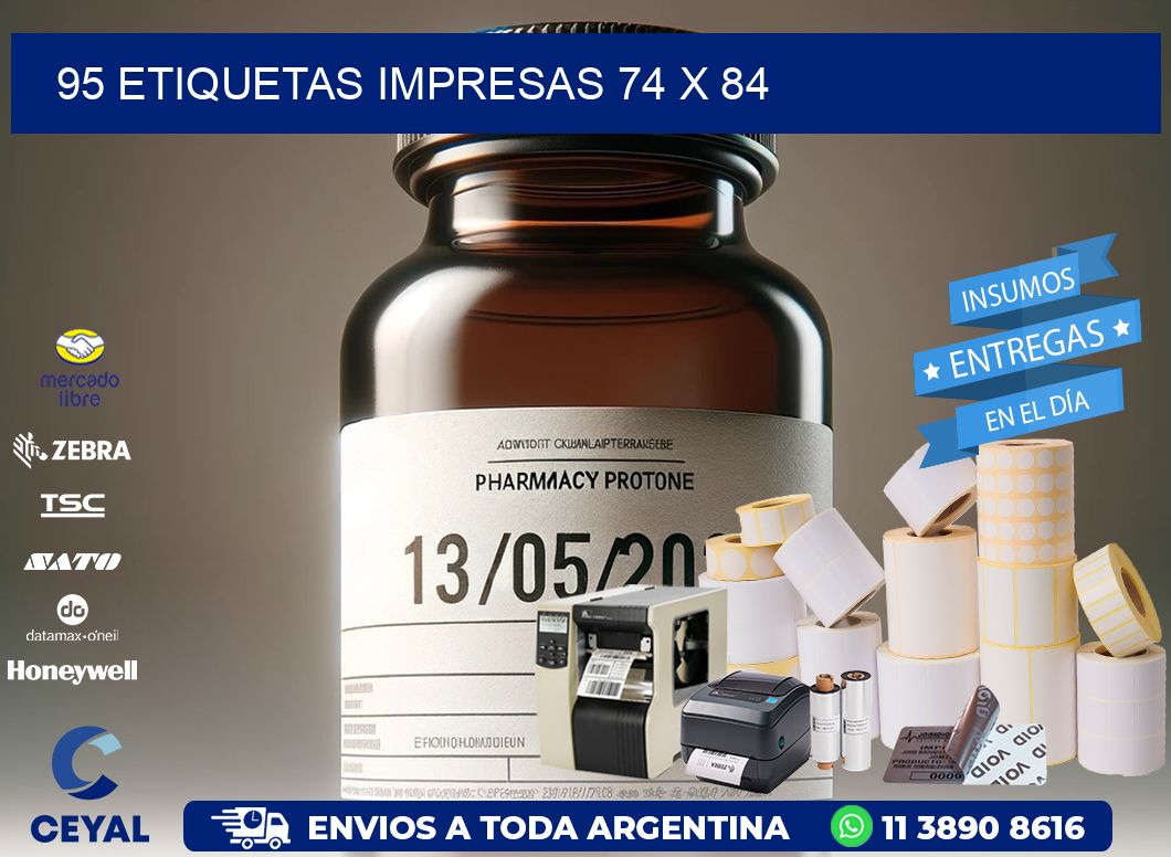 95 ETIQUETAS IMPRESAS 74 x 84