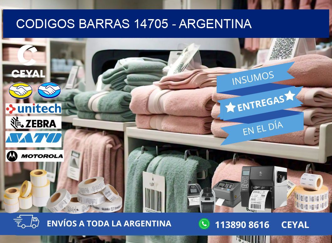 CODIGOS BARRAS 14705 - ARGENTINA
