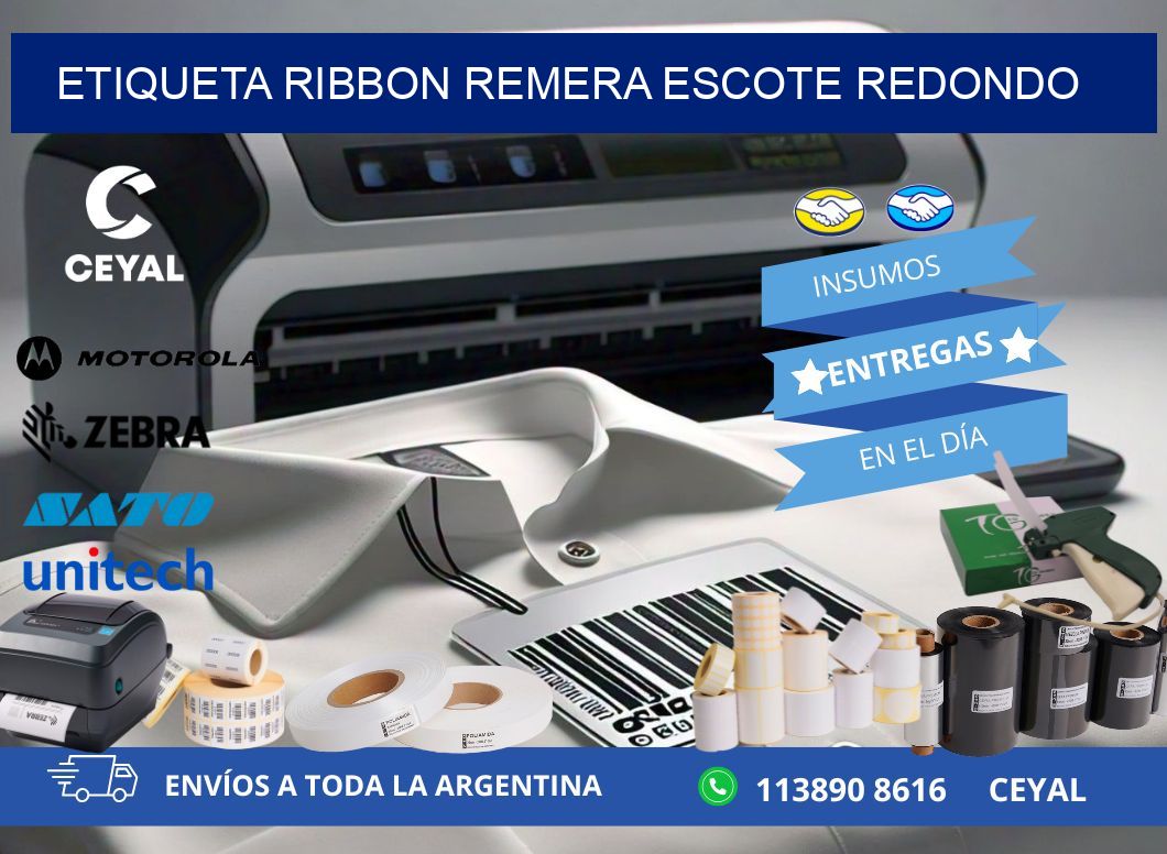 ETIQUETA RIBBON REMERA ESCOTE REDONDO