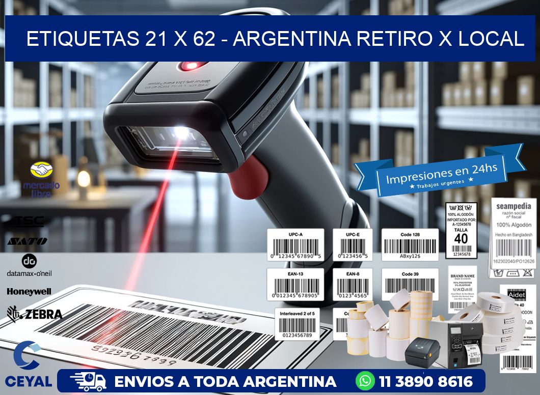 ETIQUETAS 21 x 62 – ARGENTINA RETIRO X LOCAL