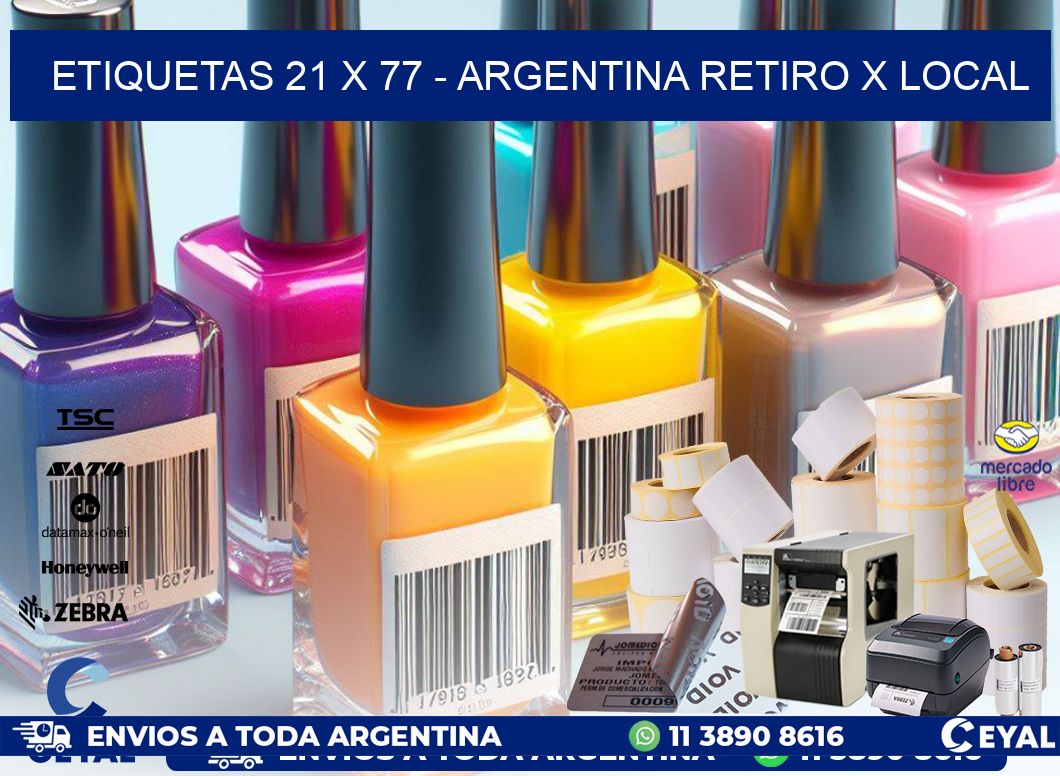 ETIQUETAS 21 x 77 – ARGENTINA RETIRO X LOCAL