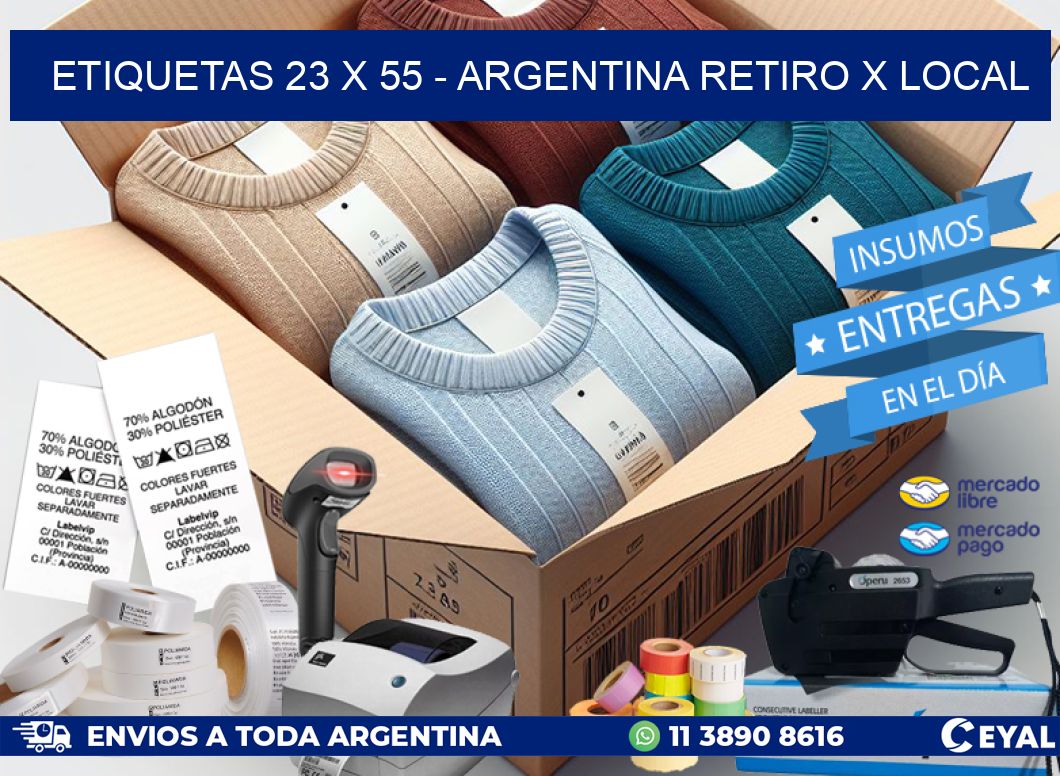 ETIQUETAS 23 x 55 – ARGENTINA RETIRO X LOCAL