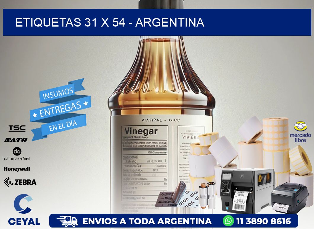 ETIQUETAS 31 x 54 - ARGENTINA