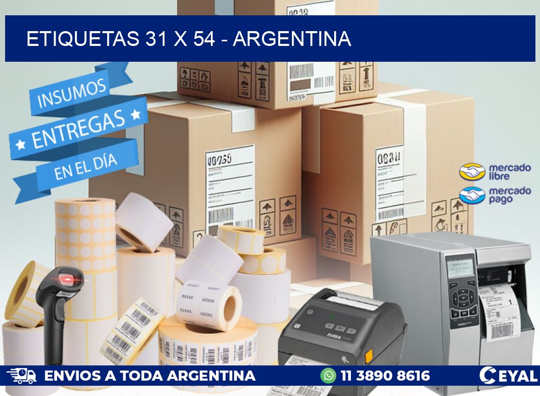 ETIQUETAS 31 x 54 - ARGENTINA