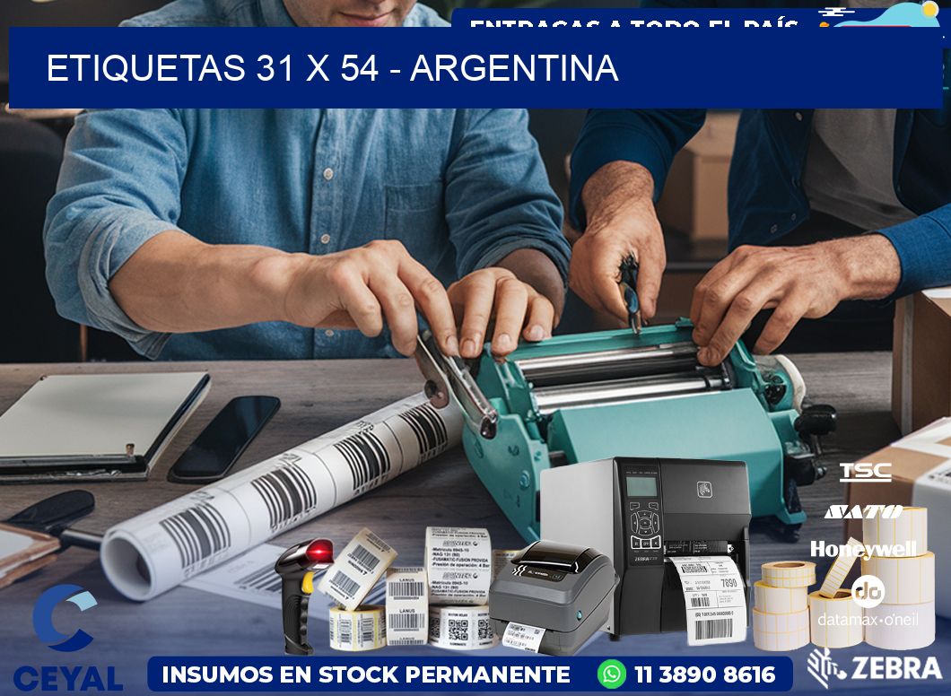 ETIQUETAS 31 x 54 - ARGENTINA