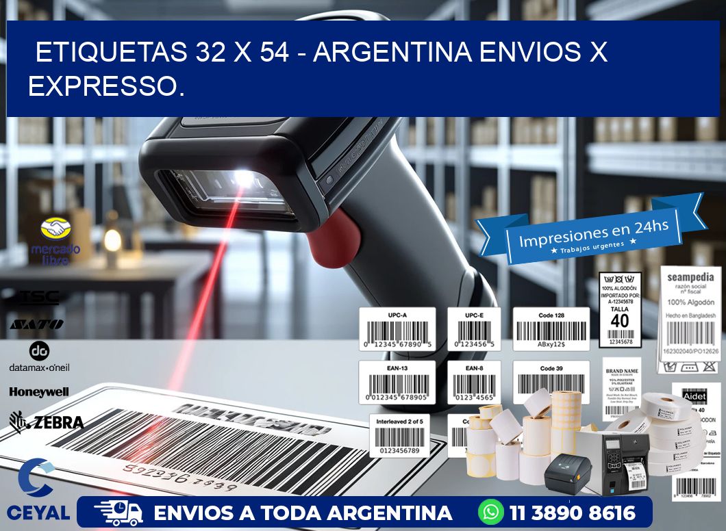 ETIQUETAS 32 x 54 – ARGENTINA ENVIOS X EXPRESSO.