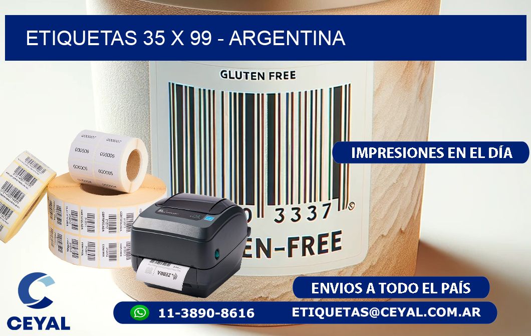 ETIQUETAS 35 x 99 - ARGENTINA