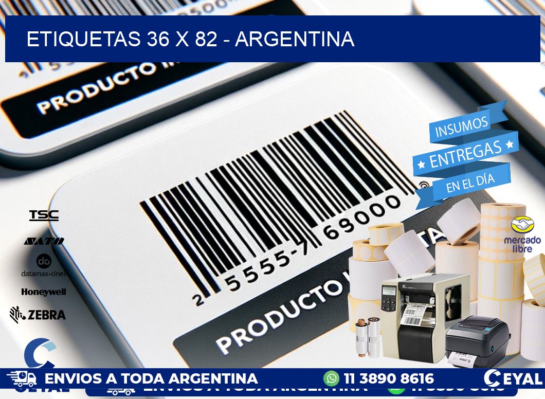 ETIQUETAS 36 x 82 - ARGENTINA