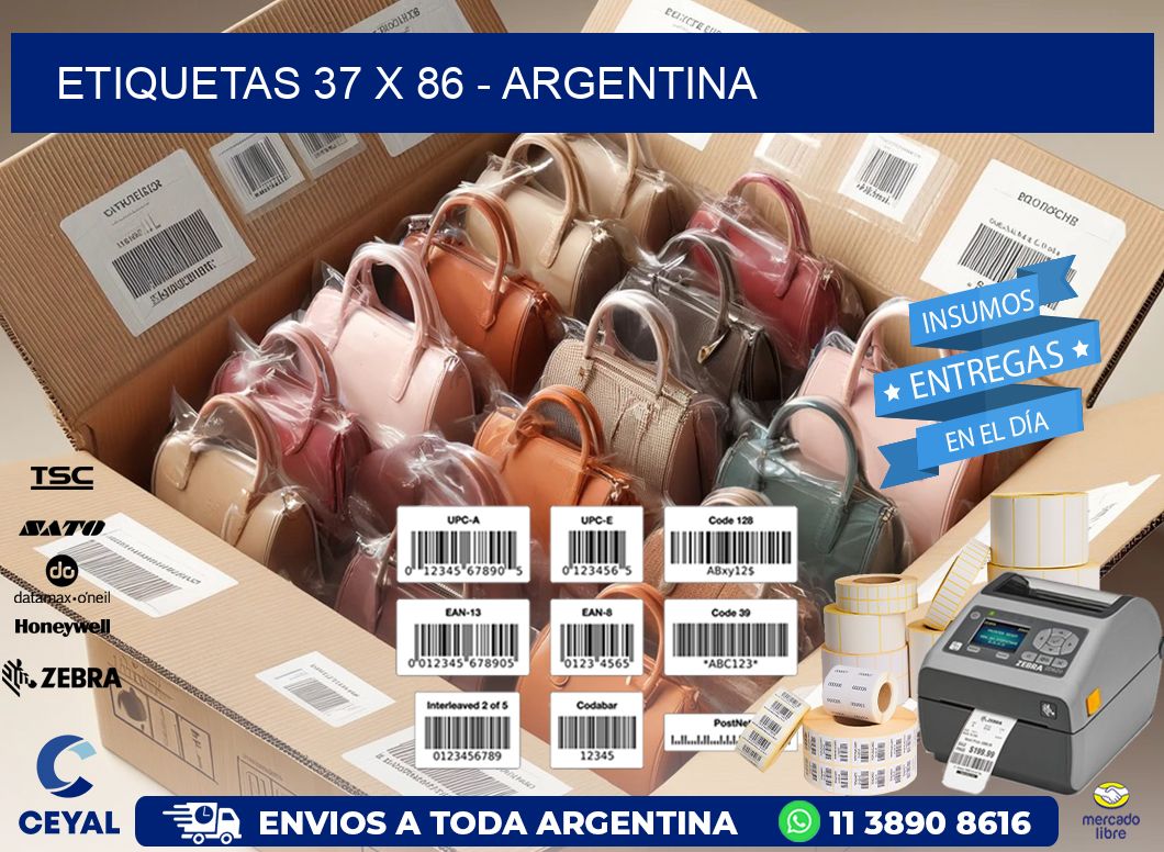 ETIQUETAS 37 x 86 - ARGENTINA