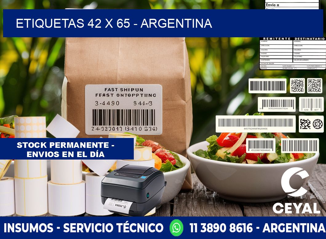 ETIQUETAS 42 x 65 - ARGENTINA