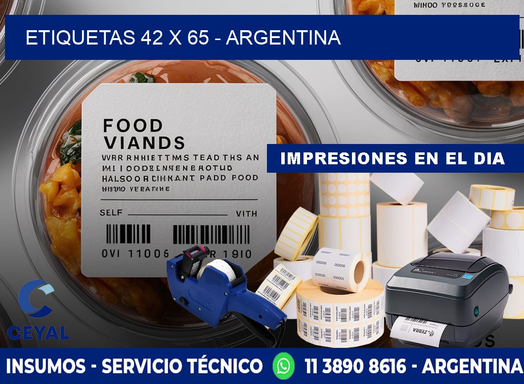 ETIQUETAS 42 x 65 - ARGENTINA