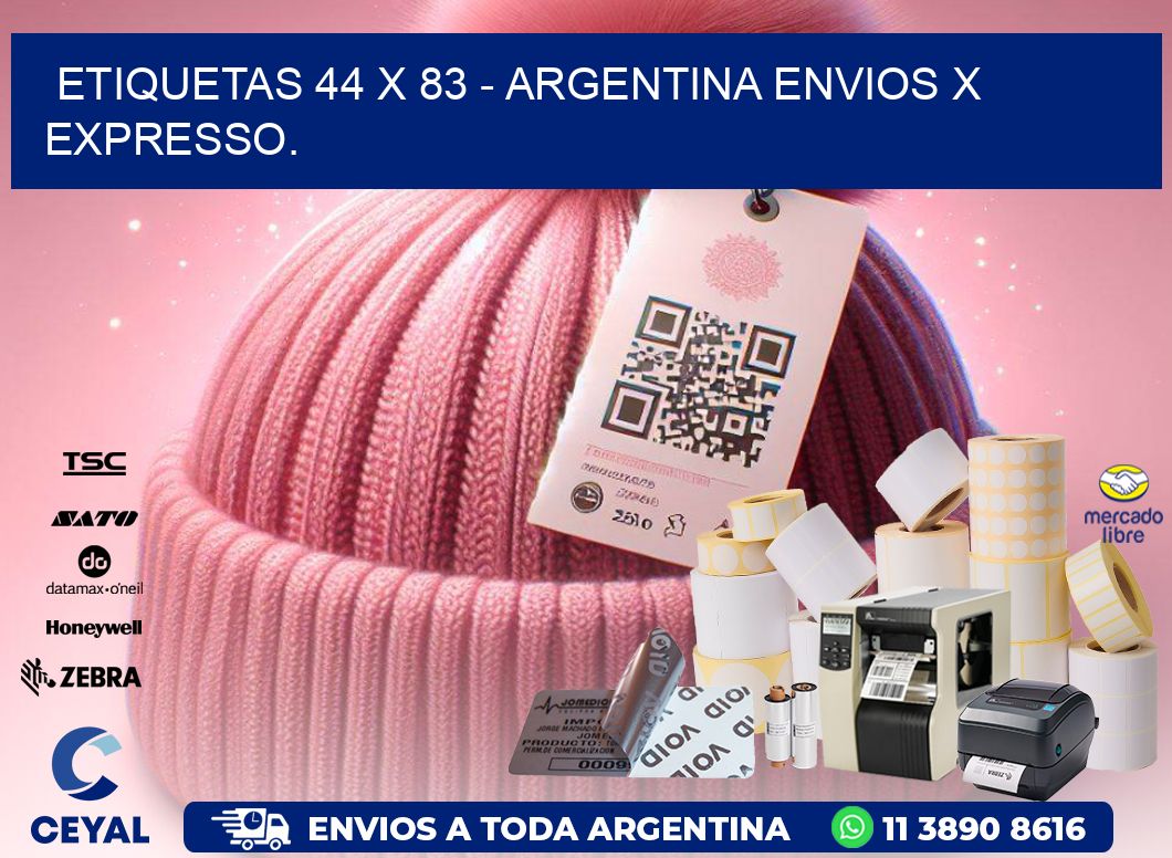 ETIQUETAS 44 x 83 - ARGENTINA ENVIOS X EXPRESSO.