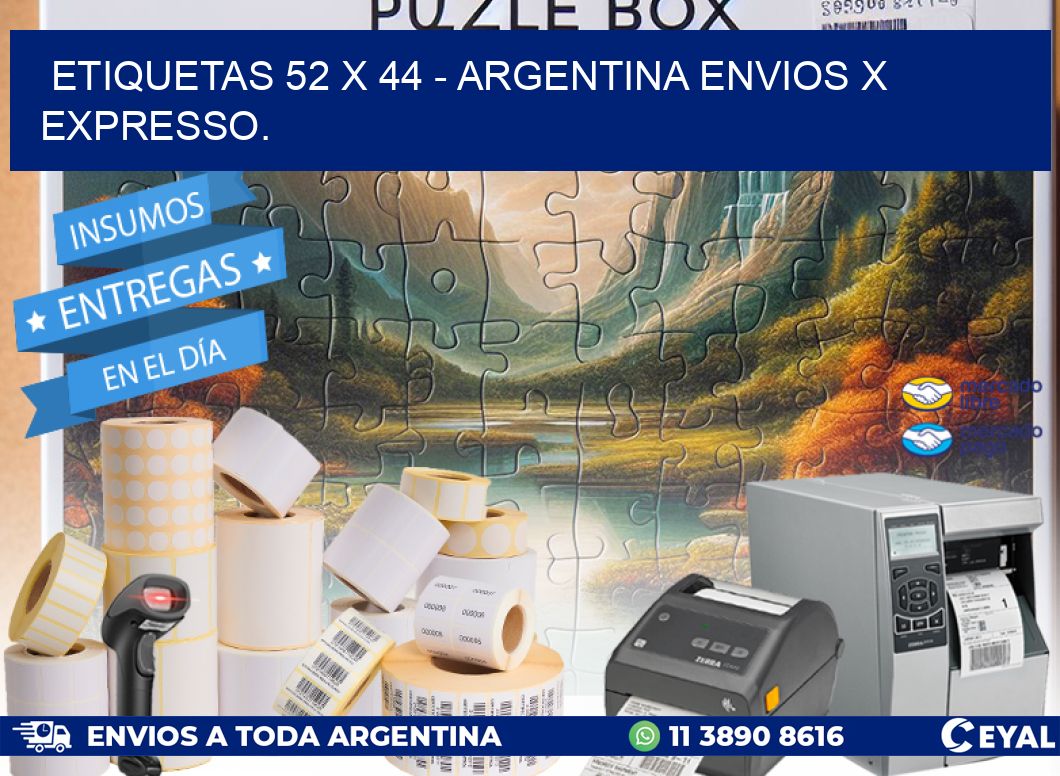 ETIQUETAS 52 x 44 - ARGENTINA ENVIOS X EXPRESSO.