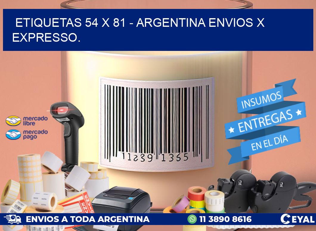 ETIQUETAS 54 x 81 - ARGENTINA ENVIOS X EXPRESSO.