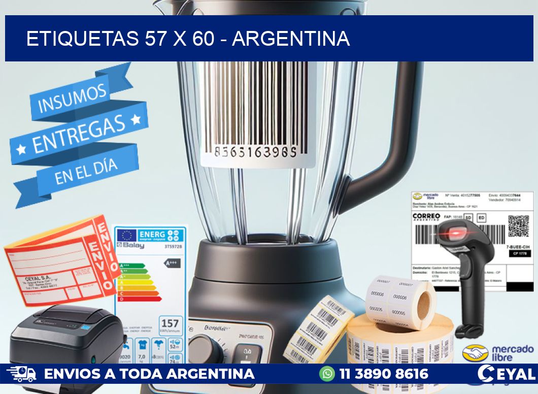 ETIQUETAS 57 x 60 - ARGENTINA