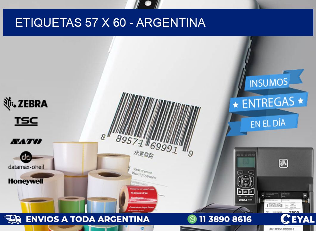 ETIQUETAS 57 x 60 - ARGENTINA