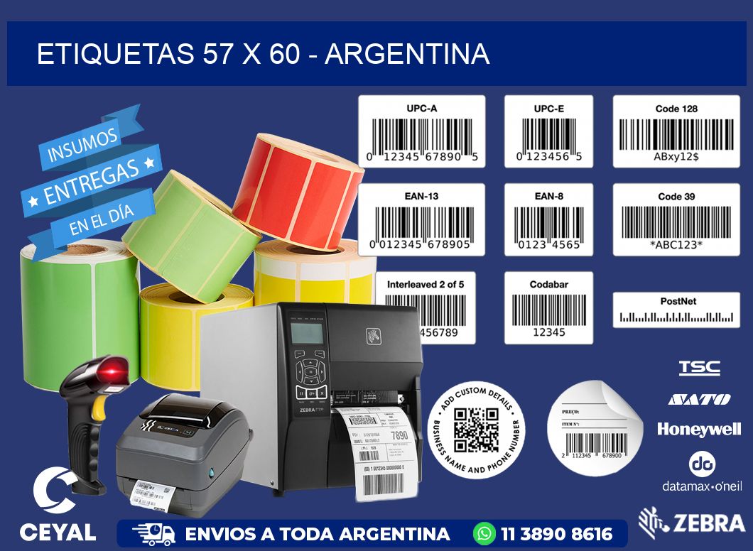 ETIQUETAS 57 x 60 - ARGENTINA