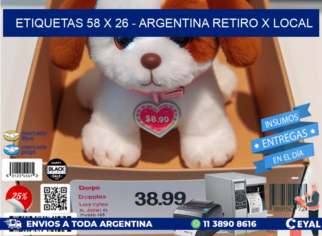 ETIQUETAS 58 x 26 – ARGENTINA RETIRO X LOCAL