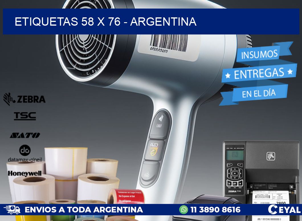 ETIQUETAS 58 x 76 - ARGENTINA