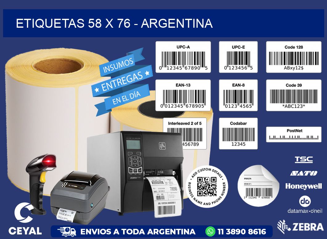 ETIQUETAS 58 x 76 - ARGENTINA