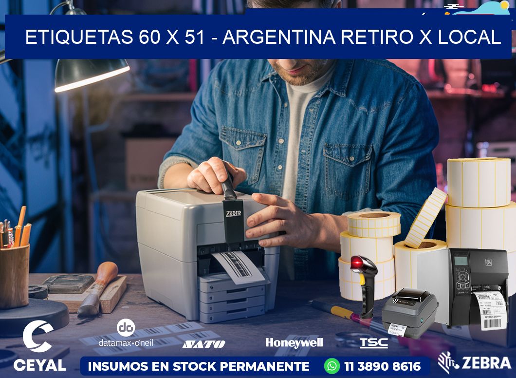 ETIQUETAS 60 x 51 - ARGENTINA RETIRO X LOCAL