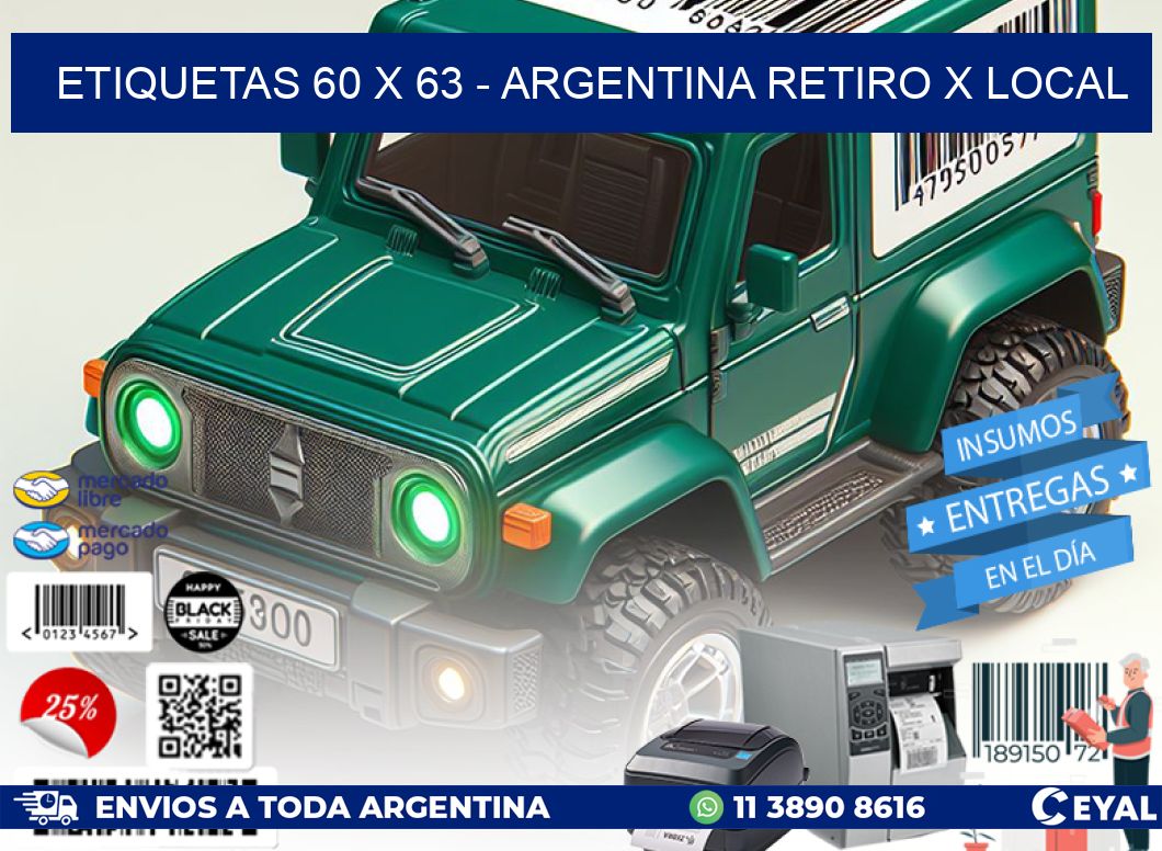 ETIQUETAS 60 x 63 – ARGENTINA RETIRO X LOCAL