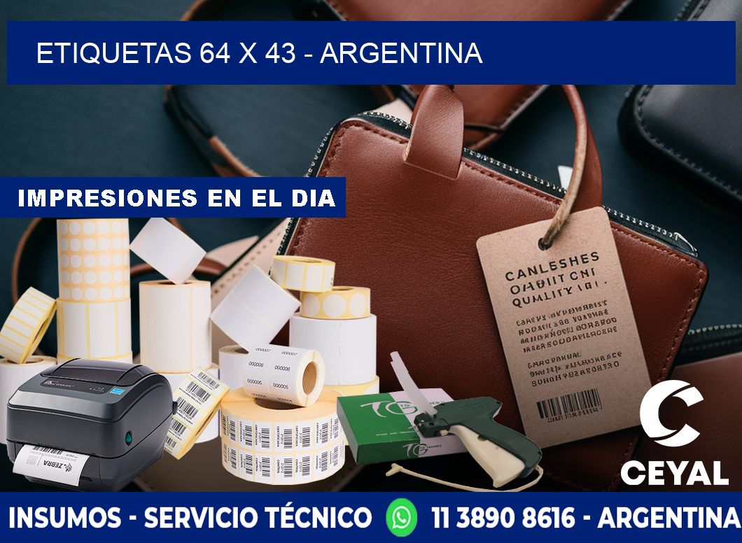 ETIQUETAS 64 x 43 - ARGENTINA