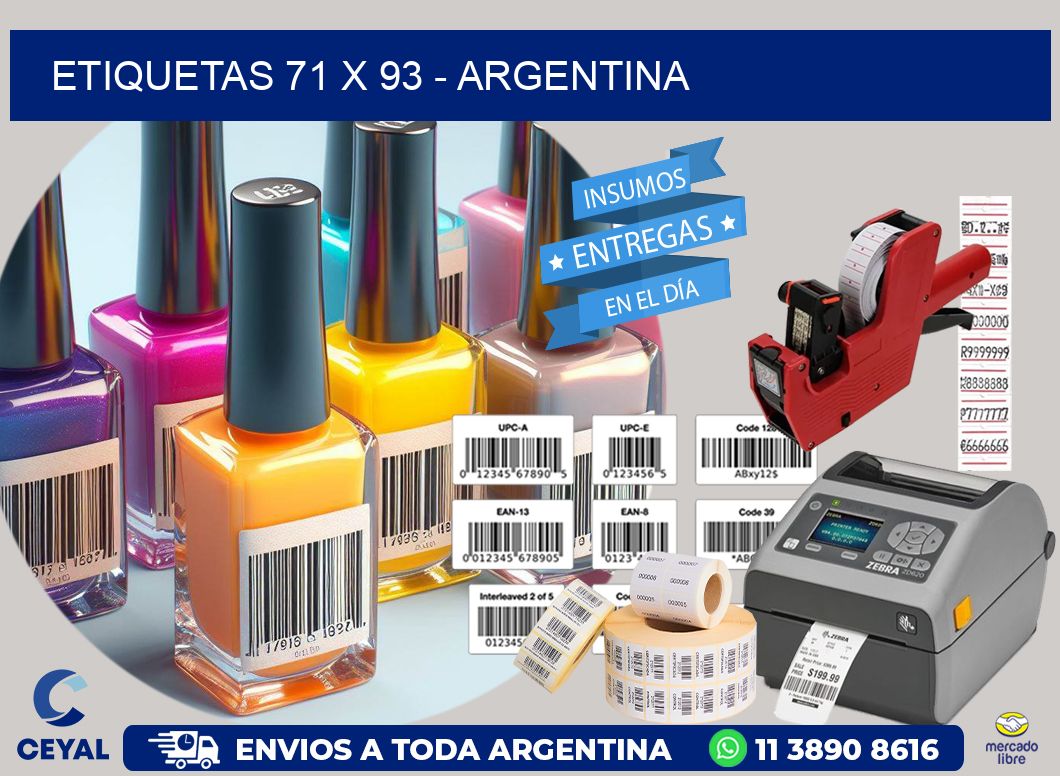ETIQUETAS 71 x 93 - ARGENTINA