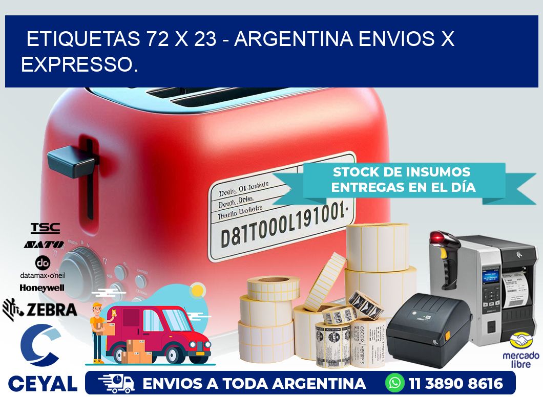 ETIQUETAS 72 x 23 – ARGENTINA ENVIOS X EXPRESSO.