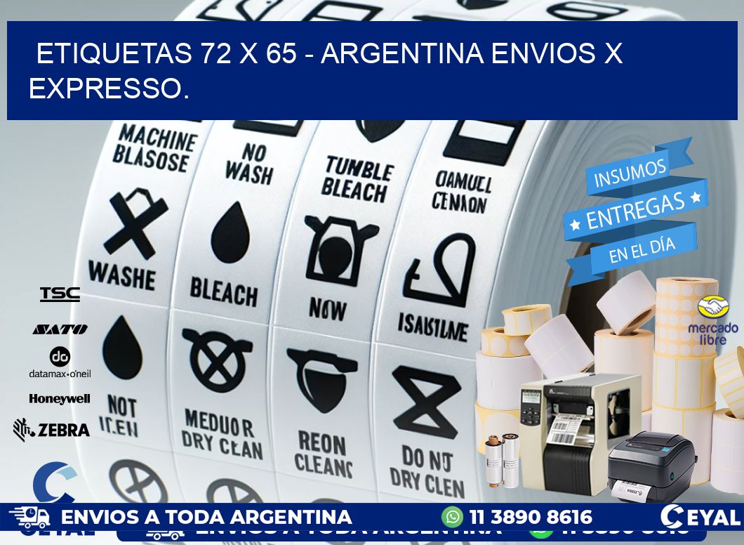 ETIQUETAS 72 x 65 - ARGENTINA ENVIOS X EXPRESSO.