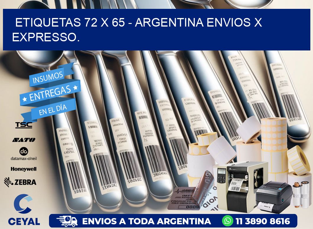 ETIQUETAS 72 x 65 - ARGENTINA ENVIOS X EXPRESSO.