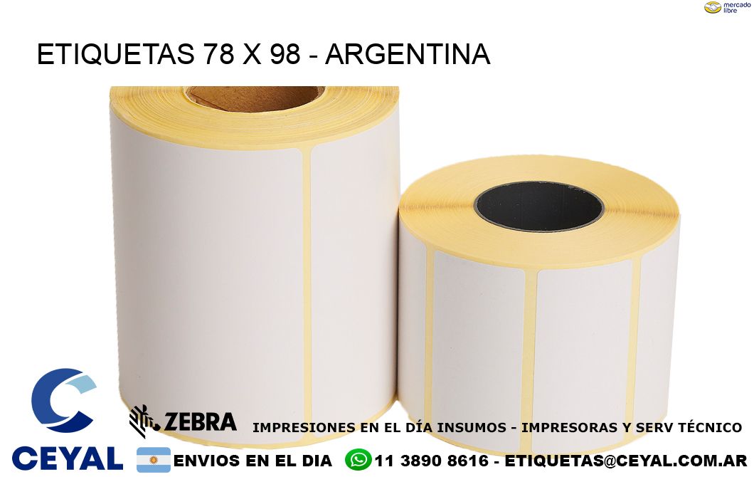 ETIQUETAS 78 x 98 - ARGENTINA