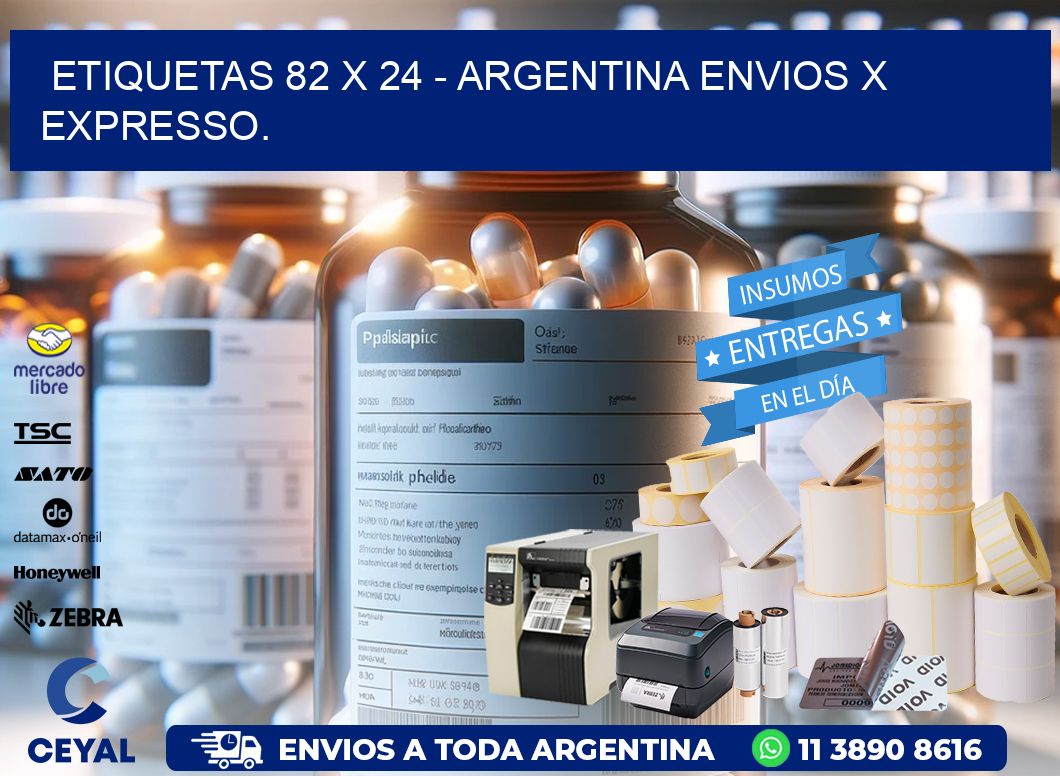 ETIQUETAS 82 x 24 – ARGENTINA ENVIOS X EXPRESSO.