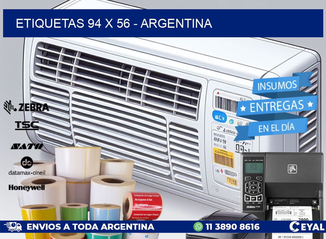ETIQUETAS 94 x 56 - ARGENTINA