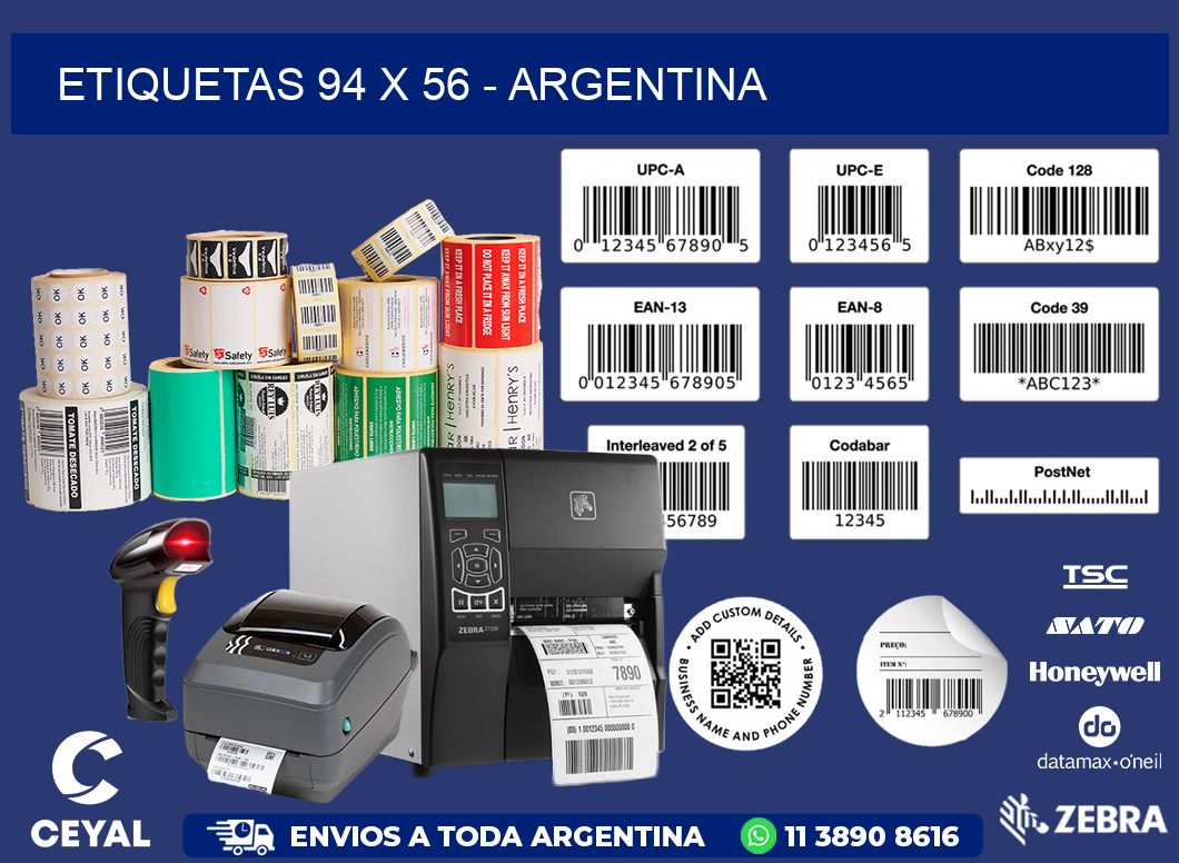 ETIQUETAS 94 x 56 - ARGENTINA