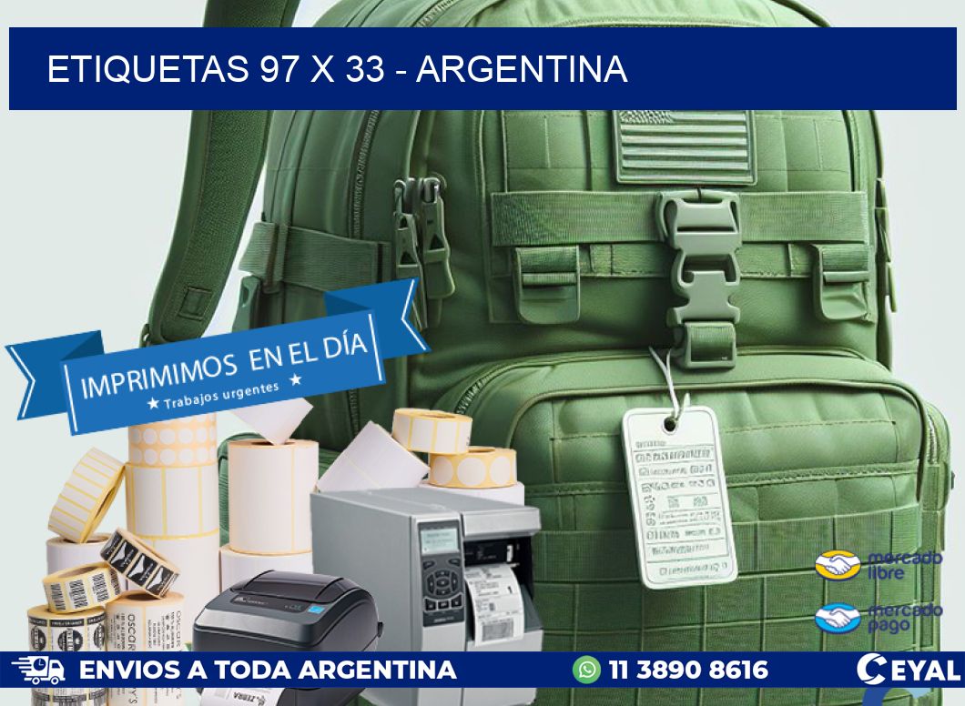 ETIQUETAS 97 x 33 - ARGENTINA