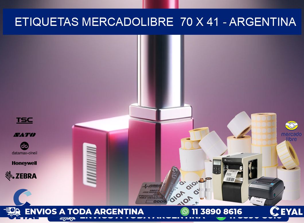 ETIQUETAS MERCADOLIBRE  70 x 41 – ARGENTINA