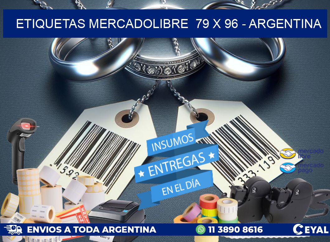 ETIQUETAS MERCADOLIBRE  79 x 96 - ARGENTINA