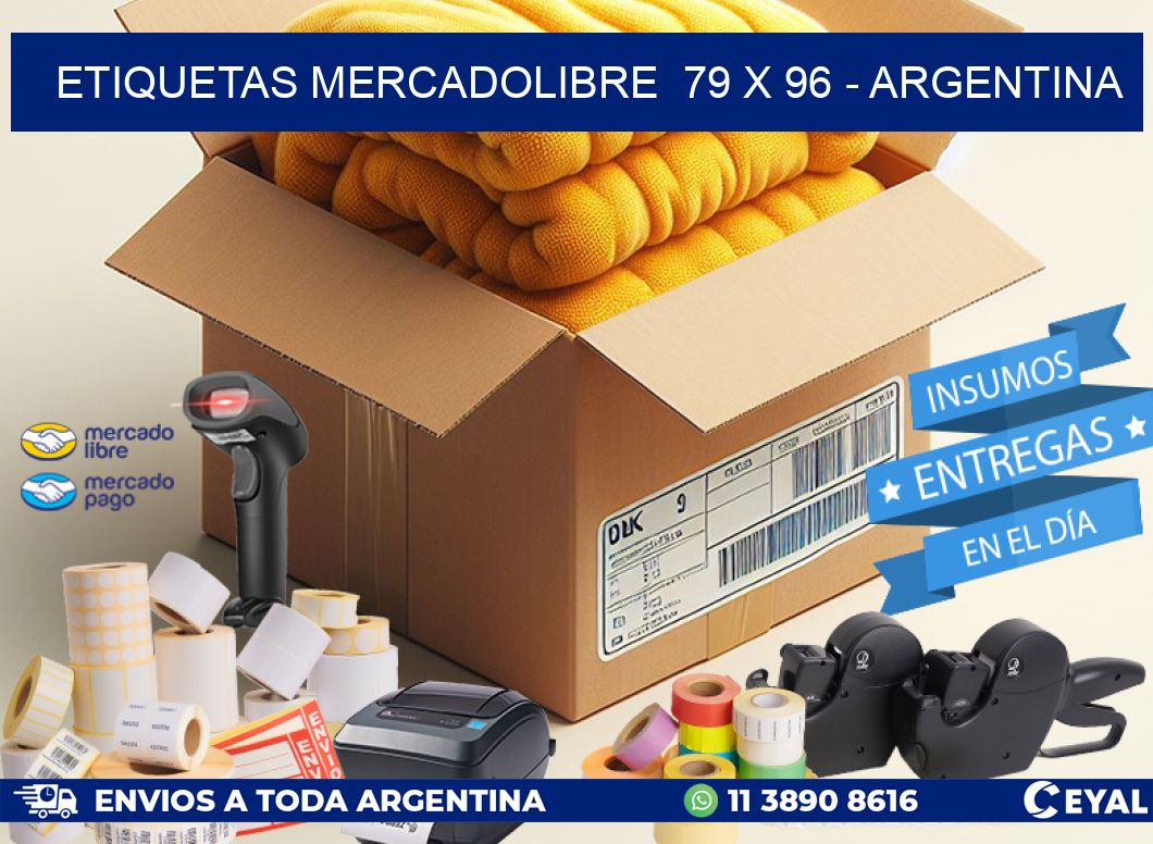 ETIQUETAS MERCADOLIBRE  79 x 96 - ARGENTINA