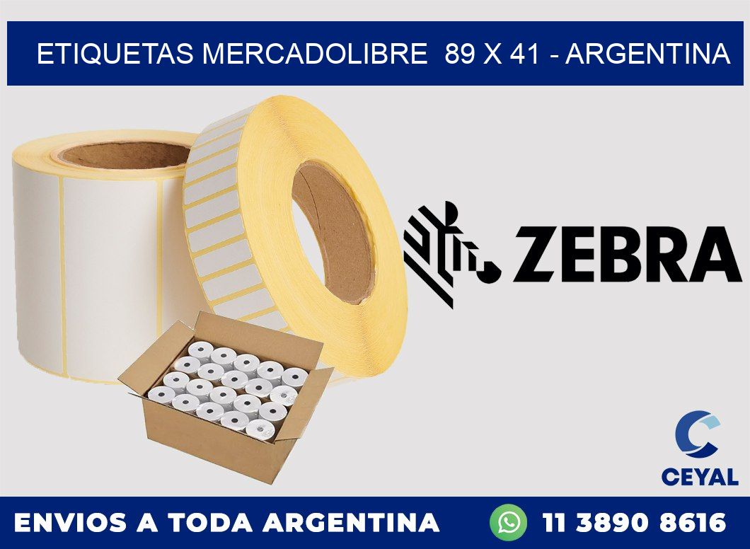ETIQUETAS MERCADOLIBRE  89 x 41 – ARGENTINA