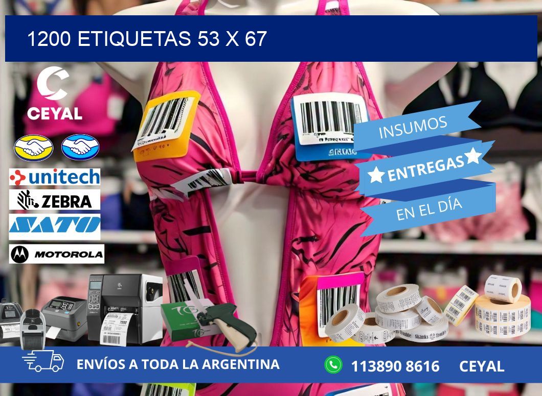 1200 ETIQUETAS 53 x 67