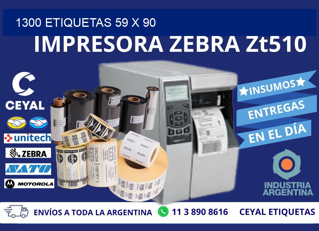 1300 ETIQUETAS 59 x 90
