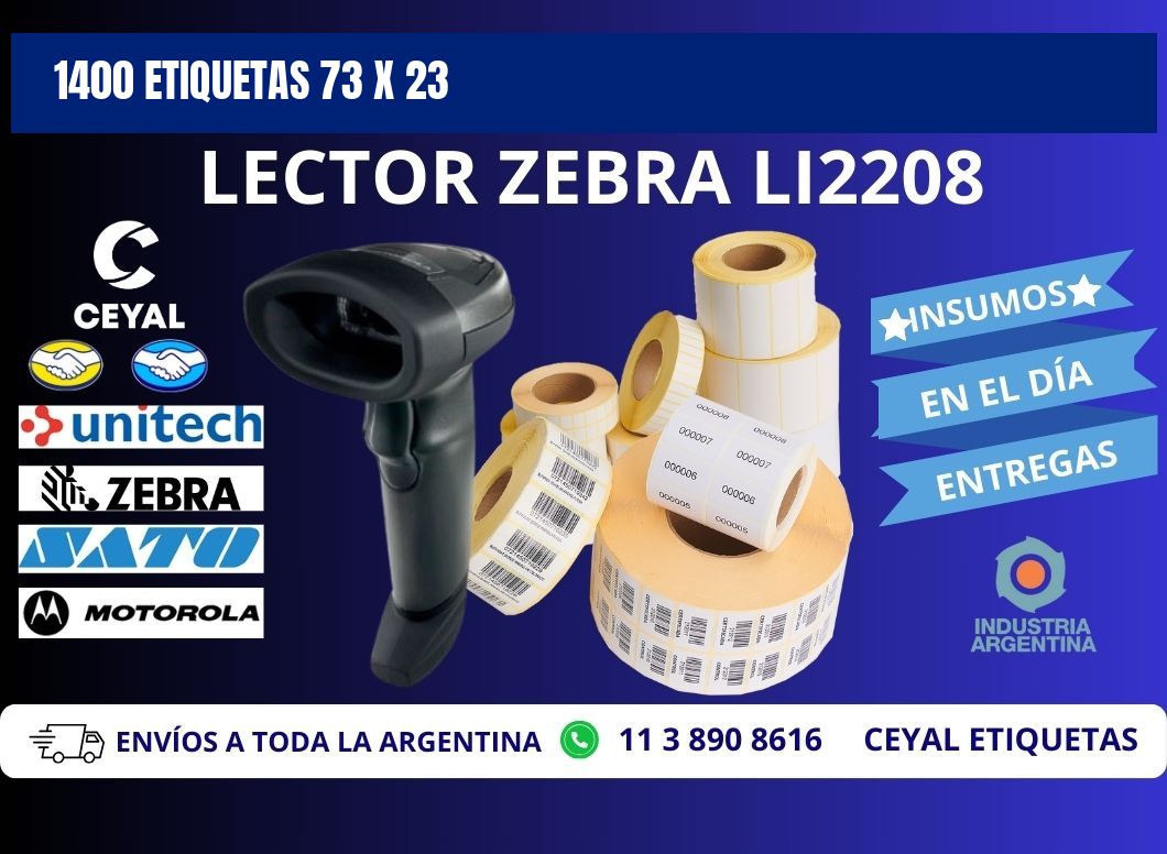 1400 ETIQUETAS 73 x 23