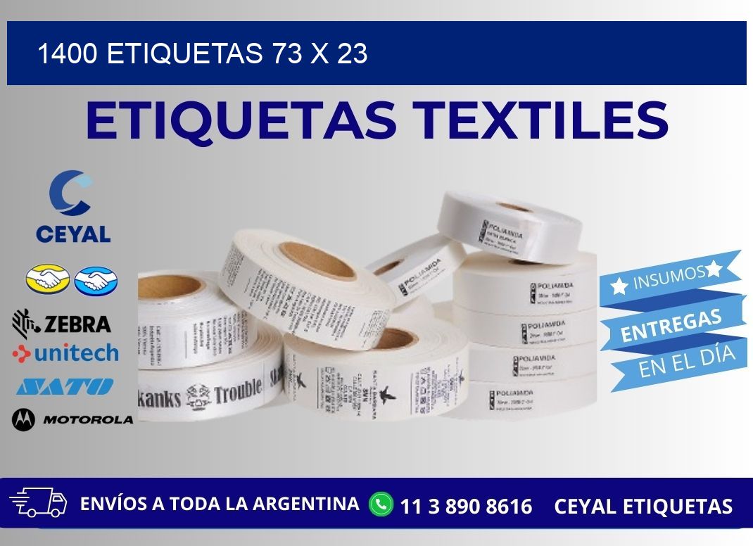 1400 ETIQUETAS 73 x 23