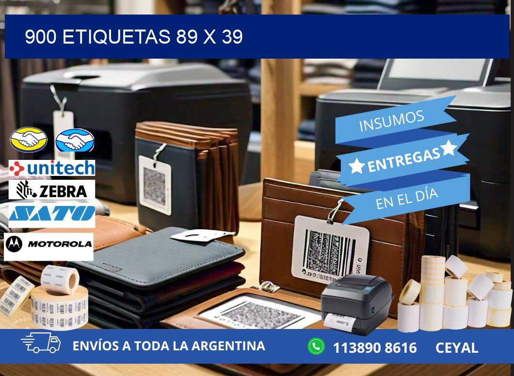 900 ETIQUETAS 89 x 39
